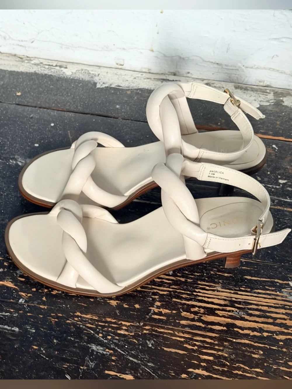 Vionic Cream Braided Slingback Heels - Picture 3 of 6